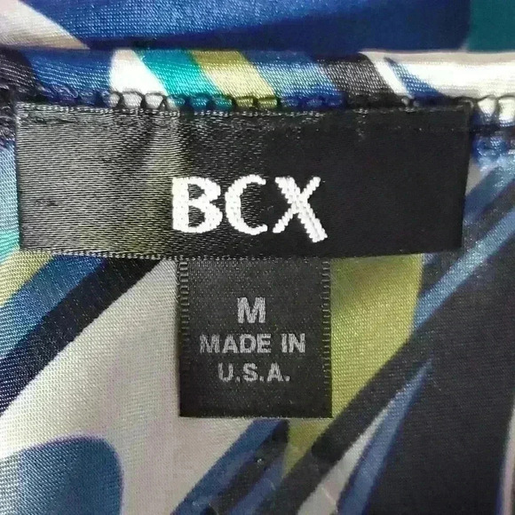 Vintage Y2K BCX Satin Ruched Empire Waist Cami Tank Top sz M ~Retro Swirl~ - Picture 8 of 10